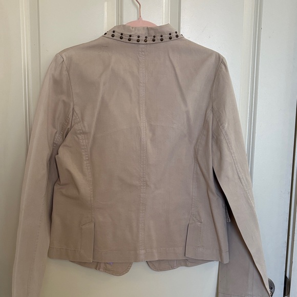 Feline Women's Studded Tan Blazer - Picture 4 of 5